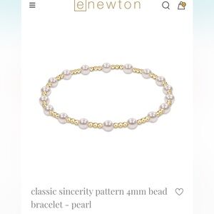 Enewton classic sincerity pattern 4mm bead bracelet - pearl